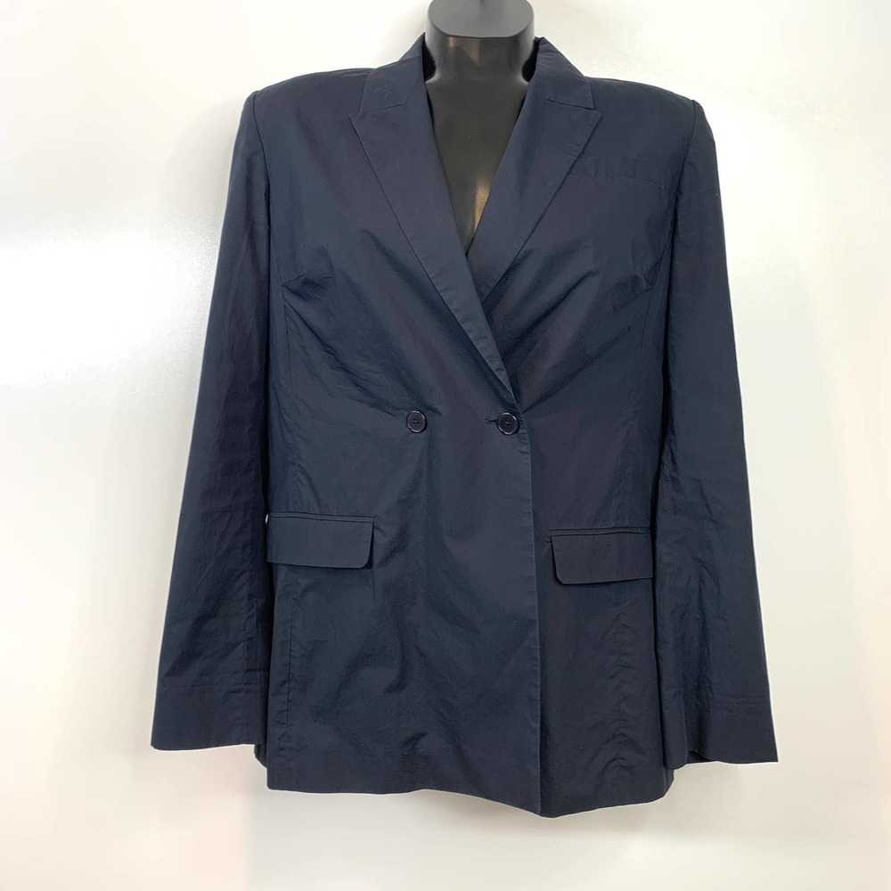 Jil Sander Cotton Silk Black Blazer Oversized